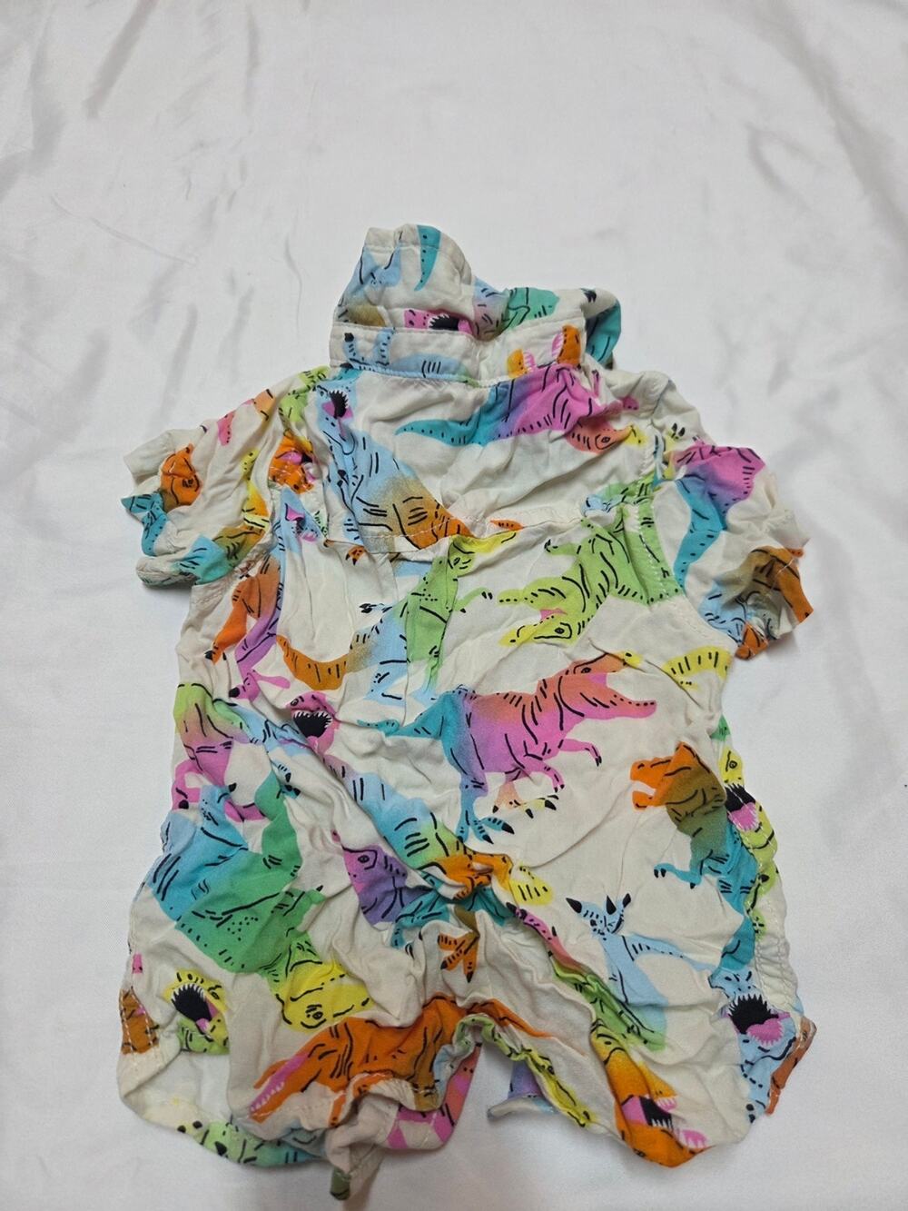 Cat & Jack Multicolor Dinosaur Print Infant Romper